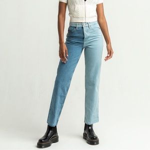 BDG Urban Outfitters 2 Tone Blue Button Fly Pax Jeans Size 29